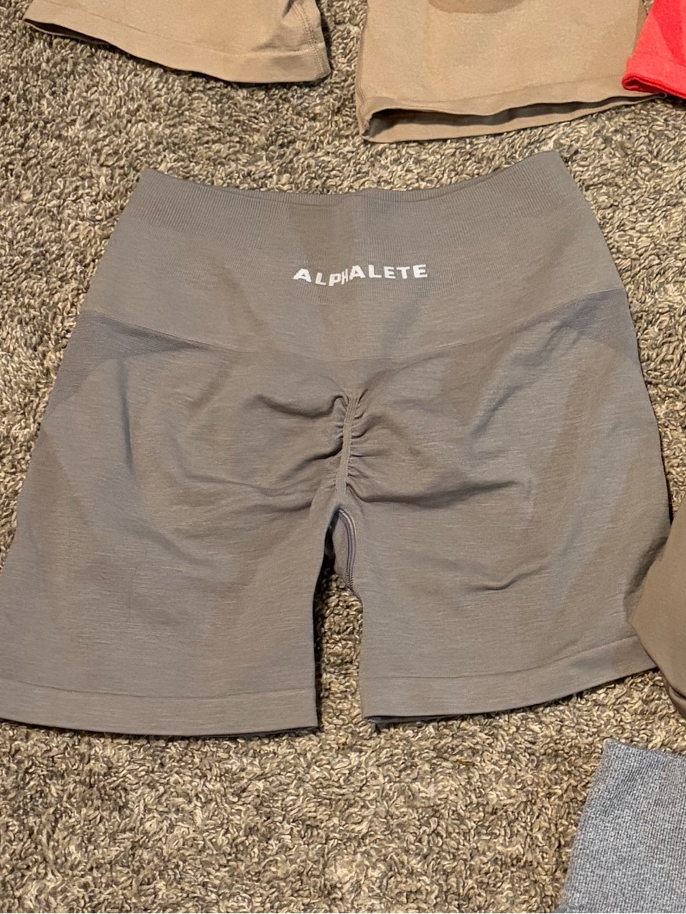 Alphalete amplify shorts  Gray High-Waist Seamless Biker Shorts